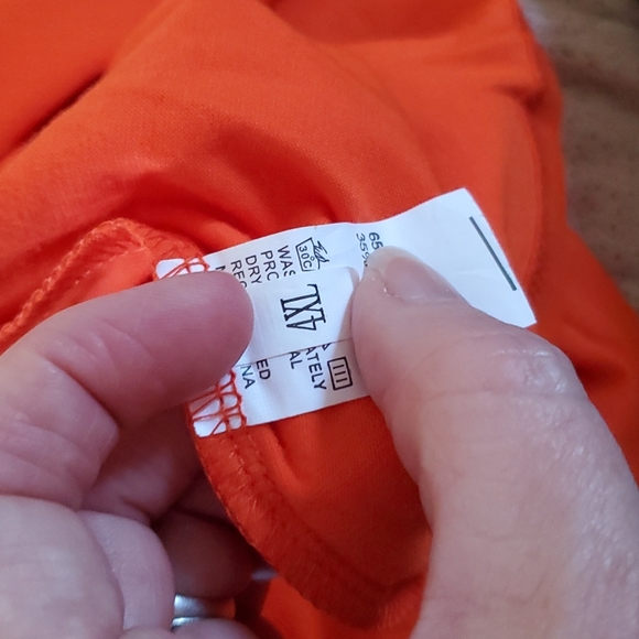 Shein, orange & white, short set, size 4X - Picture 10 of 14